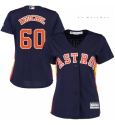 Womens Majestic Houston Astros 60 Dallas Keuchel Replica Navy Blue Alternate Cool Base MLB Jersey