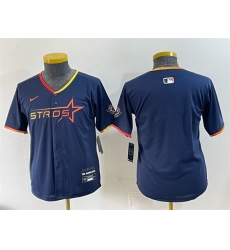 Youth Houston Astros Blank Navy 2025 City Connect Limited Stitched Baseball Jersey