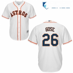 Youth Majestic Houston Astros 26 Anthony Gose Replica White Home Cool Base MLB Jersey 