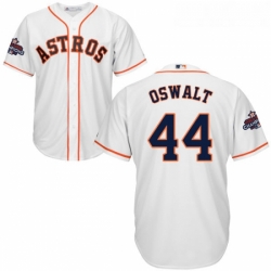 Youth Majestic Houston Astros 44 Roy Oswalt Replica White Home 2017 World Series Champions Cool Base MLB Jersey