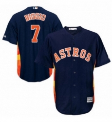 Youth Majestic Houston Astros 7 Craig Biggio Replica Navy Blue Alternate Cool Base MLB Jersey