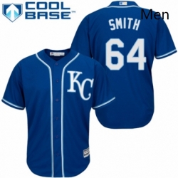 Mens Majestic Kansas City Royals 64 Burch Smith Replica Blue Alternate 2 Cool Base MLB Jersey 