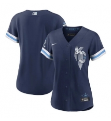 Women Kansas City Royals Blank 2022 Navy City Connect Cool Base Stitched Jersey