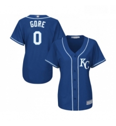 Womens Kansas City Royals 0 Terrance Gore Replica Blue Alternate 2 Cool Base Baseball Jersey 