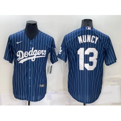 Men Los Angeles Dodgers 13 Max Muncy Navy Cool Base Stitched Baseball Jersey