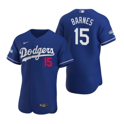 Men Los Angeles Dodgers 15 Austin Barnes Royal 2020 World Series Champions Flex Base Jersey