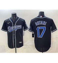 Men Los Angeles Dodgers 17 Shohei Ohtani Black Fashion Cool Base Stitched Baseball Jersey
