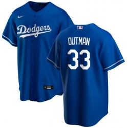 Men Los Angeles Dodgers 33 James Outman Blue Cool Base Stitched Baseball Jersey