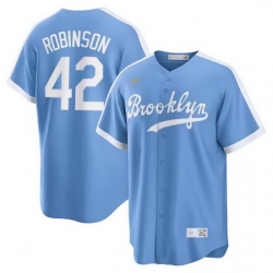 Men Los Angeles Dodgers 42 Jackie Robinson Light Blue Cool Base Stitched Baseball Jersey