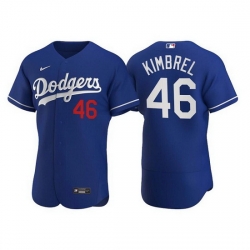 Men Los Angeles Dodgers 46 Craig Kimbrel Royal Flex Base Stitched jersey