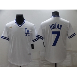 Men Los Angeles Dodgers 7 Julio Urias White Stitched Baseball jersey