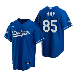 Men Los Angeles Dodgers 85 Dustin May Royal 2020 World Series Champions Replica Jersey