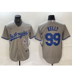 Men Los Angeles Dodgers 99 Joe Kelly Grey Stitched Jersey