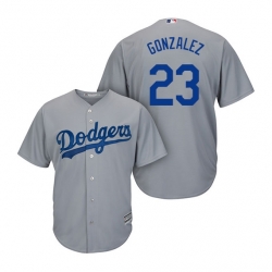 Men Los Angeles Dodgers Adrian Gonzalez Grey Authentic Home Cool Base MLB Jersey