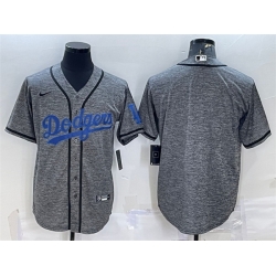 Men Los Angeles Dodgers Blank Grey Cool Base Stitched Jersey