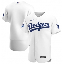 Men Los Angeles Dodgers Blank White Nike 2020 World Series Champions Flexbase Jersey