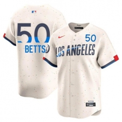 Men Los Angeles Dodgers Mookie Betts #50 Ice Cream Flex Base 2024 Home Stitched Jersey