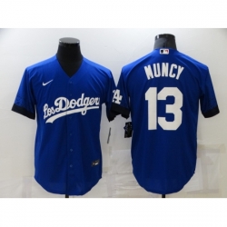 Men's Los Angeles Dodgers #13 Max Muncy Blue Game City Player Jersey