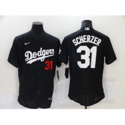 Men's Los Angeles Dodgers #31 Mike Piazza Black Elite Nike Jersey