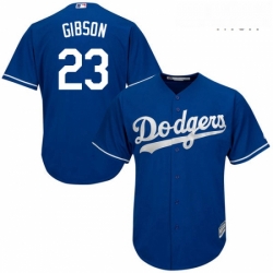 Mens Majestic Los Angeles Dodgers 23 Kirk Gibson Authentic Royal Blue Alternate Cool Base MLB Jersey