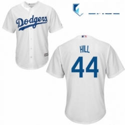 Mens Majestic Los Angeles Dodgers 44 Rich Hill Replica White Home Cool Base MLB Jersey 