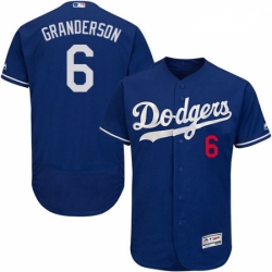 Mens Majestic Los Angeles Dodgers 6 Curtis Granderson Royal Blue Flexbase Authentic Collection MLB Jersey