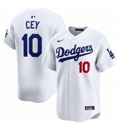 Men's Ron Cey White Los Angele Dodgers #10 White Flex base Stitched Jersey