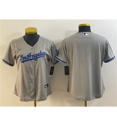 Women Los Angeles Dodgers Blank Grey Stitched Jersey 