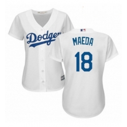 Womens Majestic Los Angeles Dodgers 18 Kenta Maeda Authentic White Home Cool Base MLB Jersey