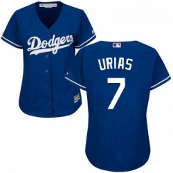 Womens Majestic Los Angeles Dodgers 7 Julio Urias Authentic Royal Blue Alternate Cool Base MLB Jersey