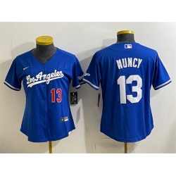 Youth Los Angeles Dodgers  13 Max Muncy Royal Alternate Stadium Stitched Baseball Jersey