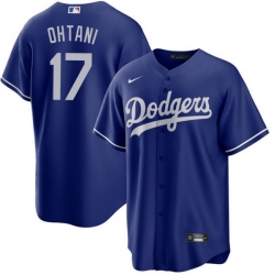 Youth Los Angeles Dodgers 17 Shohei Ohtani Blue Cool Base Stitched Jersey