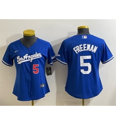 Youth Los Angeles Dodgers  5 Freddie Freeman Royal Alternate Stadium Stitched Baseball Jersey