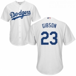 Youth Majestic Los Angeles Dodgers 23 Kirk Gibson Replica White Home Cool Base MLB Jersey