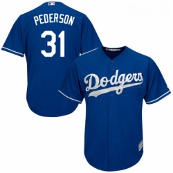 Youth Majestic Los Angeles Dodgers 31 Joc Pederson Replica Royal Blue Alternate Cool Base MLB Jersey