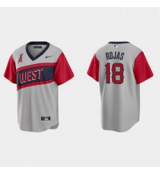 Men Los Angeles Angels 18 Jose Rojas Men Nike Gray 2021 Little League Classic Game MLB Jersey