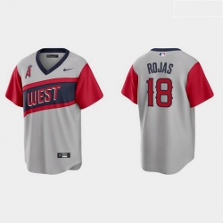 Men Los Angeles Angels 18 Jose Rojas Men Nike Gray 2021 Little League Classic Game MLB Jersey