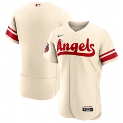 Men Los Angeles Angels Blank 2022 Cream City Connect Flex Base Stitched Jerseys