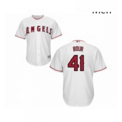 Mens Los Angeles Angels of Anaheim 41 Justin Bour Replica White Home Cool Base Baseball Jersey 