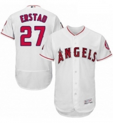 Mens Majestic Los Angeles Angels of Anaheim 27 Darin Erstad White Flexbase Authentic Collection MLB Jersey 