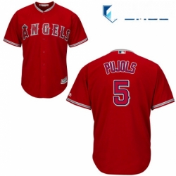 Mens Majestic Los Angeles Angels of Anaheim 5 Albert Pujols Replica Red Alternate Cool Base MLB Jersey