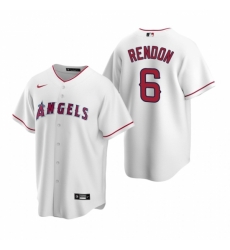 Mens Nike Los Angeles Angels 6 Anthony Rendon White Home Stitched Baseball Jersey