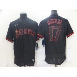 Men's Nike Los Angeles Angels of Anaheim #17 Shohei Ohtani Showtime Authentic Black Jersey