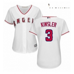 Womens Majestic Los Angeles Angels of Anaheim 3 Ian Kinsler Authentic White Home Cool Base MLB Jersey 