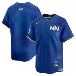 Men Minnesota Twins Blank Royal 2024 City Connect Limited Stitched Baseball Jersey
