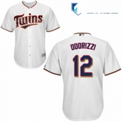 Mens Majestic Minnesota Twins 12 Jake Odorizzi Replica White Home Cool Base MLB Jersey 