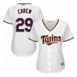 Womens Majestic Minnesota Twins 29 Rod Carew Replica White Home Cool Base MLB Jersey