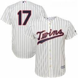 Youth Majestic Minnesota Twins 17 Jose Berrios Replica Cream Alternate Cool Base MLB Jersey