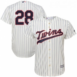 Youth Majestic Minnesota Twins 28 Bert Blyleven Replica Cream Alternate Cool Base MLB Jersey