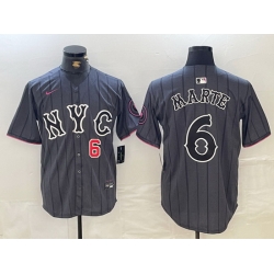 Men New York Mets Graphite 2024 City Connect Limited Stitched Baseball Jersey